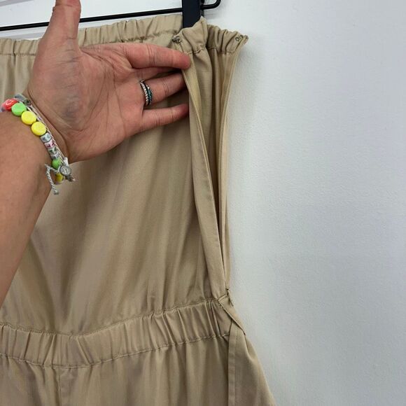 Spiegel Women’s Vintage Strapless Khaki Jumpsuit Matching Oversized Cropped Jack - Picture 11 of 16